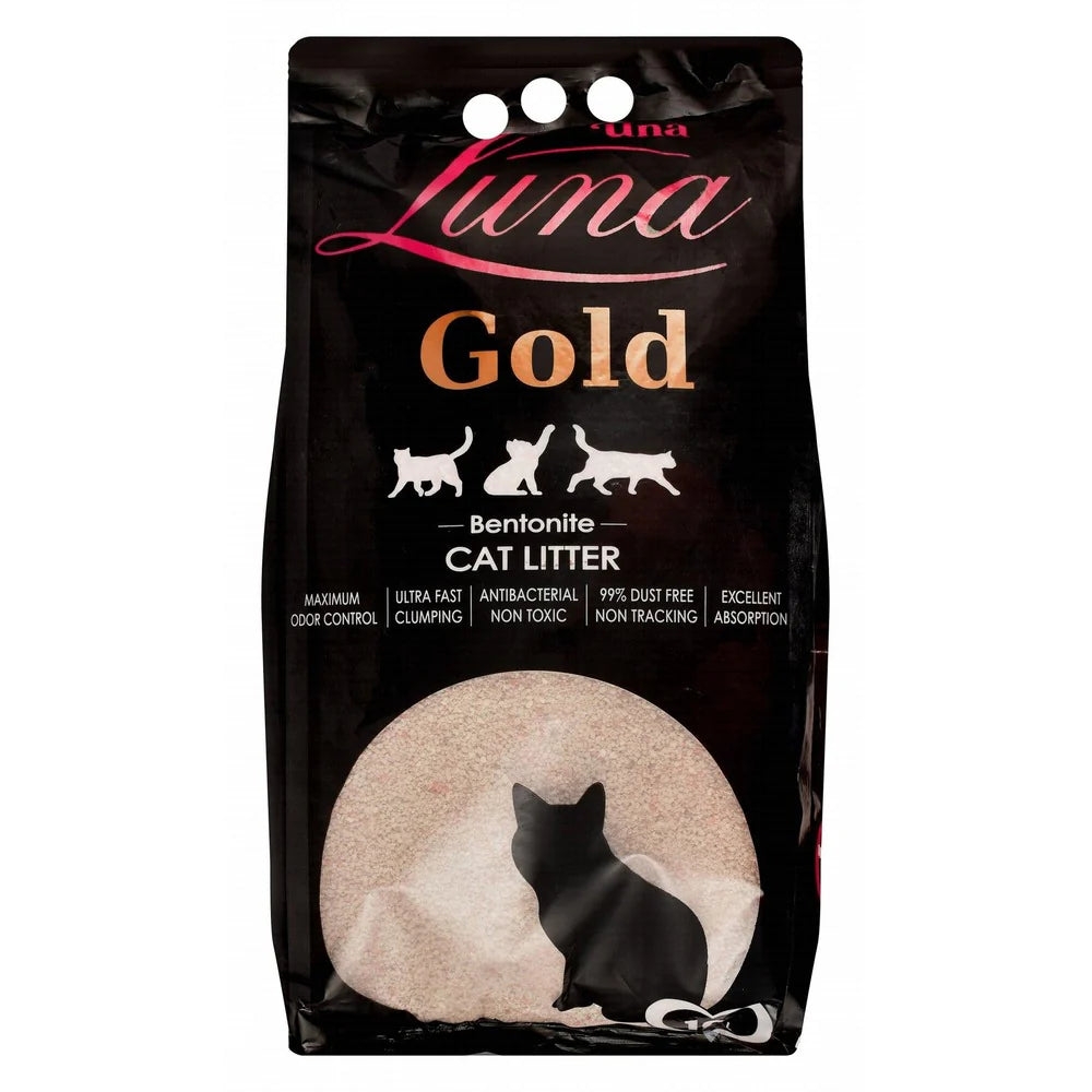 Luna Gold Bentonite Clumping Cat Litter 10L